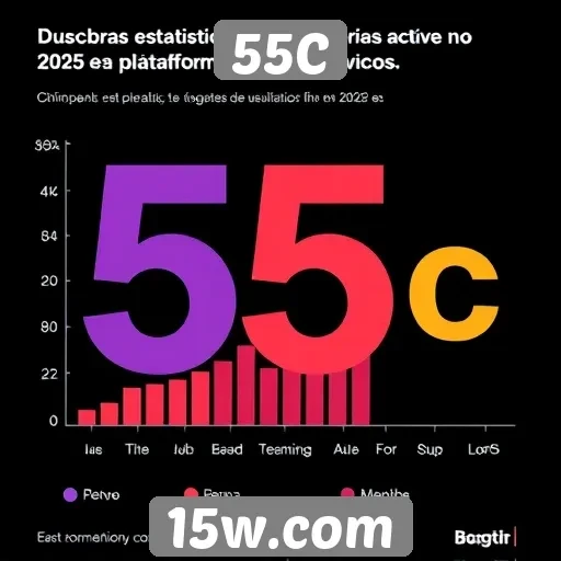 Estatísticas de usuários ativos no 55C em 2025